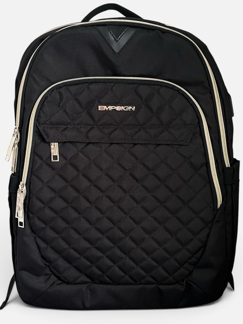NEW EMPSIGN 17.3” Quilted Laptop Backpack - Black (NWOT)